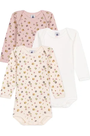 Petit Bateau Set van 3 katoenen babybody