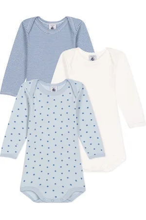 Petit Bateau Set van 3 katoenen babybody