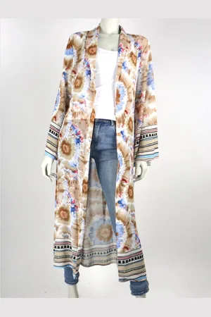 Merkloos Kimono Sunrise - Fantasie - en Blauw - One Size