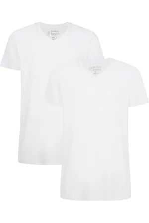 Bamboo Basics Comfortabel & Zijdezacht Velo - Bamboe T-Shirts V-Hals (Multipack 2 stuks) Heren - Korte Mouwen - - XXL