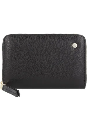 Abro+ Leren Portemonnee Leather Adria Zip Wallet Zwart
