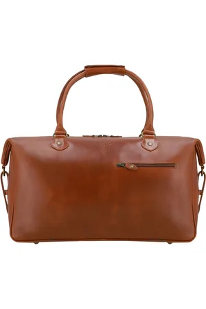 Buckle & Seam Leren Reistas Linwood Weekender Bruine