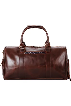 Buckle & Seam Leren Reistas Collin Dot Weekender Bruine