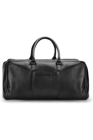 FARMHOOD Leren Reistas Schoudertas Memphis Travel Bag Zwart