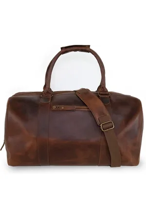 Buckle & Seam Leren Reistas Willow Dot Weekender Donkerbruin