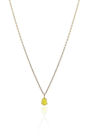 Aran Jewels Gotas de Verano Gld ketting olijfgroen