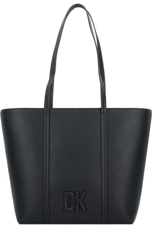 DKNY Leren Schoudertas Milan 7th Ave Shopper Zwart