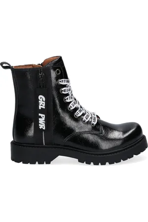 Braqeez Belle Boot Meisjes Biker Boots - - Leer - Veters