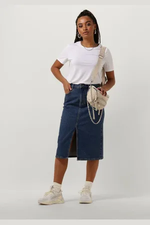 Object Object Objellen Midi Denim Skirt Rokken Dames - - Maat XS