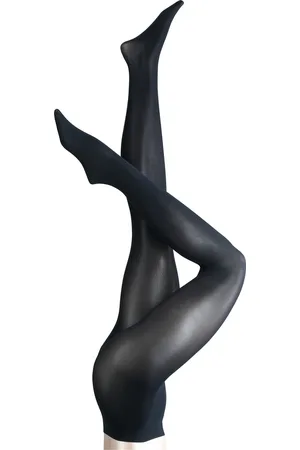Falke Pure Matt dun fijn versterkt zacht zonder motief effen mat elegant comfortabel Half Ondoorzichtig 50 Denier Blauw Dames panty - Maat XL