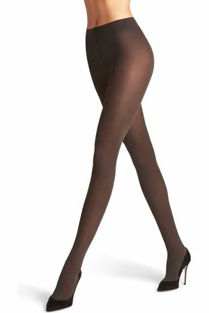 Falke Pure Matt dun fijn versterkt zacht zonder motief effen mat elegant comfortabel Half Ondoorzichtig 50 Denier Grijs Dames panty - Maat XL