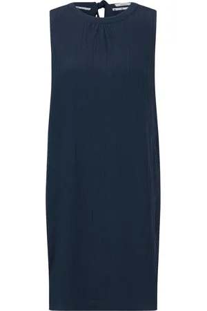 CECIL Solid Sleeveless Dress - Dames Jurk - maat XXL - blauw