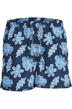 JACK & JONES Heren Zwemshorts JPSTFIJI AOP Bladeren Print - Maat L