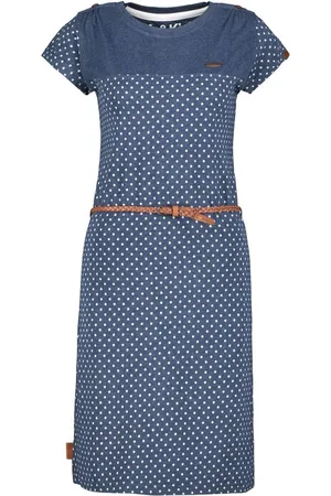 alife kickin Alife & Kickin Damen Sommerkleid LeoniceAK B Shirt Dress Marine Melange-XS