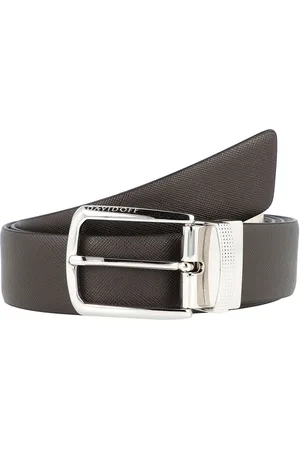 Davidoff Paris Omkeerbare Leren Riem - Jongens - individuell kürzbar - grau/schwarz