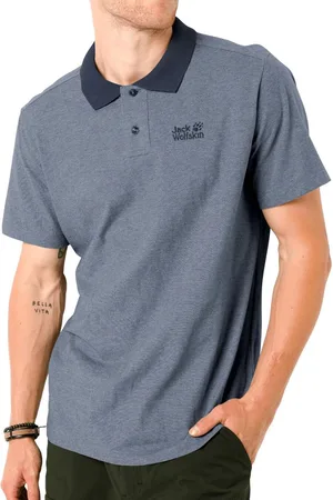 Jack Wolfskin Pique Poloshirt - Mannen - donkerblauw/navy
