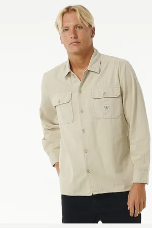 Rip Curl Quality Surf Products L/S Shir - Vintage White