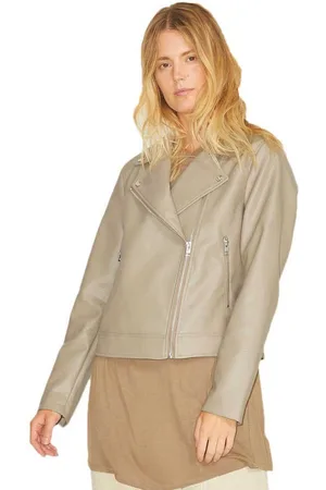 JACK & JONES Gail Faux Biker Leer Jas Bruin XL Vrouw