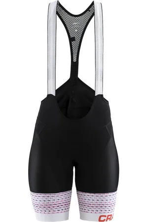 Craft Fietsbroek met bretels - koersbroek Dames / EMPRESS BIB SHORTS W BLACK/BOOST - XXL