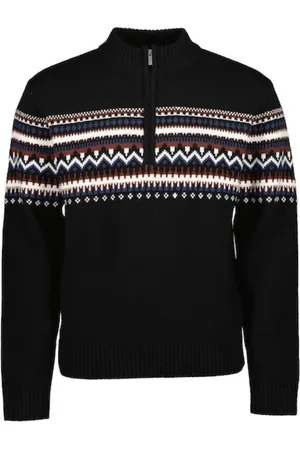 Blue Seven Heren - Trui 376461 print korte rits maat L