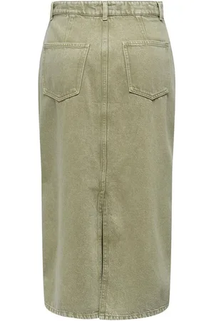 ONLY Onllola cilla Hw Long Slit Skirt Oil Green S