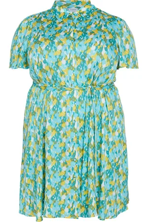 VILA EVOKED VICORBA S/S SHIRT DRESS/SU/CUR Dames Jurk - Maat 54