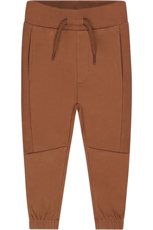 Dirkje Jongens-Broek jogging-Donker bruin