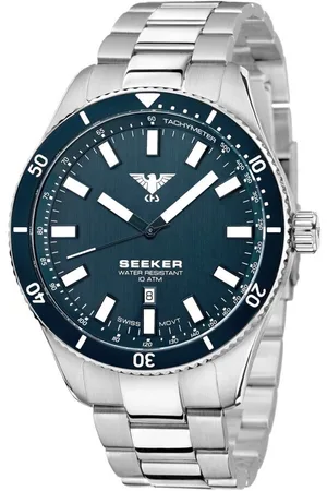 KHS Polshorloge - Heren - Kwarts - Seeker Staal Blauw - .SEESBLU.SEES