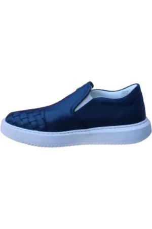 Merkloos A Brand Footwear - Heren Instappers - Suède Leer - Blauw - Maat 42