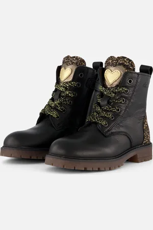Clic! Enkellaarsjes Glitter Leer - Dames - Maat 31