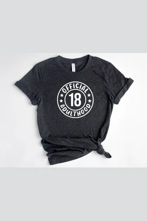 Bella + Canvas Lykke Official Adulthood | 18 Jaar | Dames - Heren - Unisex | Katoen | | Maat L