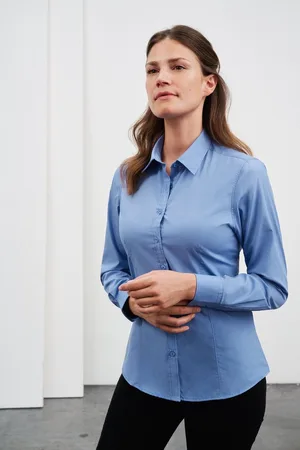 James & Nicholson James and Nicholson Blouse Dames Met Lange Mouwen Maat M