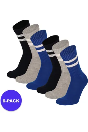 Apollo (Sports) - Sportsokken kinderen - Multi Blauw- Maat 39/42 - 6-Pack - Voordeelpakket