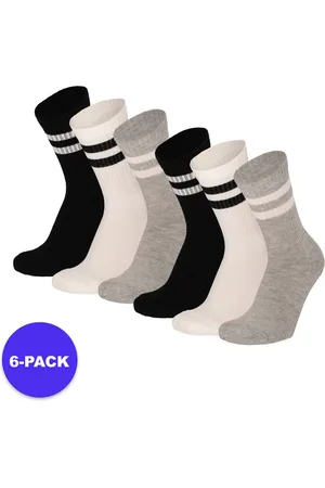 Apollo (Sports) - Sportsokken kinderen - Multi Zwart - Maat 27/30 - 6-Pack - Voordeelpakket