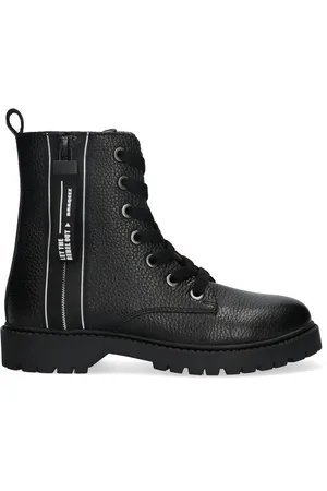 Braqeez Belle Boot Meisjes Biker Boots - - Leer - Veters