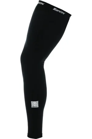 Santini Beenwarmers Zwart Unisex - Totum Thermofleece Leg Warmers - M/L