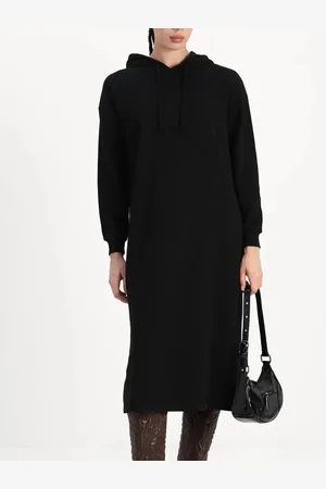 Pieces® Hoodie Midi Dress - Loungewear Dress - Katoenen dik extra lang nachthemd - S
