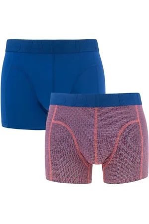Sapph Boxershort Heren - Tyler - Microvezel - 2pack - Geometric Oranje/Blauw - S