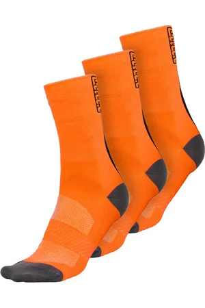 Bioracer Zomer Fietssokken Multipack - Unisex Wielrensokken voor Optimaal Comfort - Oranje - Maat 36-38 - 3 Stuks