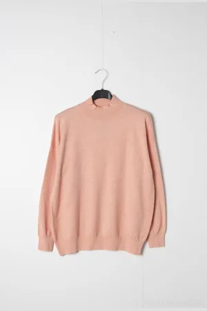 Merkloos Dames fijngebreide warme trui Mindy met turtleneck effen lange mouwen coltrui maat L/XL