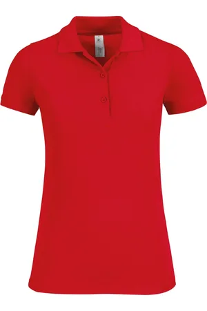B and C Polo Dames M Kraag met knopen Korte mouw 100% Katoen
