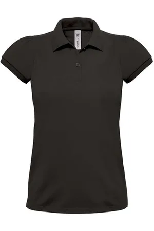 B and C Polo Dames M Kraag met knopen Korte mouw 100% Katoen