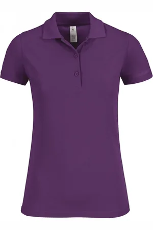 B and C Polo Dames M Kraag met knopen Korte mouw 100% Katoen