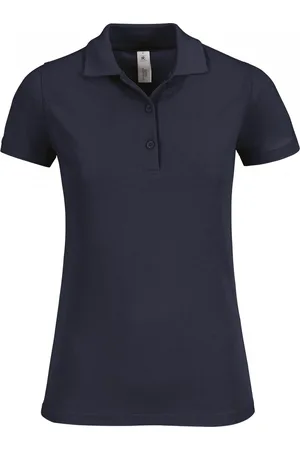 B and C Polo Dames M Kraag met knopen Korte mouw 100% Katoen