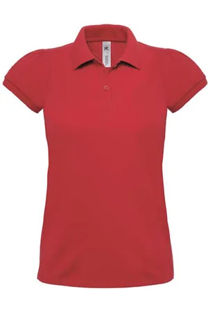 B and C Polo Dames M Kraag met knopen Korte mouw 100% Katoen