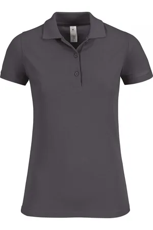 B and C Polo Dames M Kraag met knopen Korte mouw 100% Katoen