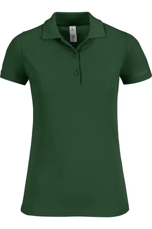B and C Polo Dames M Kraag met knopen Korte mouw 100% Katoen