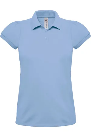 B and C Polo Dames M Kraag met knopen Korte mouw 100% Katoen