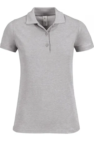 B and C Polo Dames M Kraag met knopen Korte mouw 90% Katoen, 10% Viscose