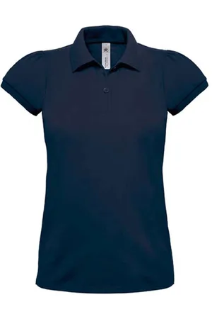 B and C Polo Dames M Kraag met knopen Korte mouw 100% Katoen